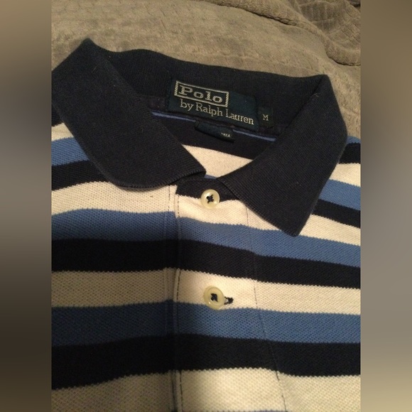 Polo Ralph Lauren Striped Short Sleeve Polo Shirt M - Picture 2 of 2